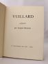 SALOMON : Vuillard admiré par Jacques Salomon - Erste Ausgabe - Edition-Originale.com