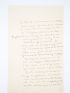 SAND : Lettre autographe signée adressée à Gustave Flaubert : 