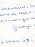 SAND : Lettre autographe signée adressée à René Biémont : 
