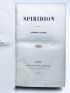 SAND : Spiridion - Erste Ausgabe - Edition-Originale.com