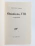 SARTRE : Situations I, II, III, IV, V, VI, VII, VIII, IX & X - Ensemble en tirage de tête et complet en 10 volumes - Erste Ausgabe - Edition-Originale.com