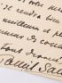 SAUER : Carte autographe datée et signée adressée à madame Daudelot lui prodiguant tous ses bons voeux de rétablissement : 