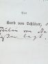 SCHLOZER : Chasot. Zur Geschichte Friedrichs des Großen und seiner Zeit - Autographe, Edition Originale - Edition-Originale.com