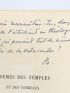 SCHLUMBERGER : Poèmes des temples et des tombeaux - Autographe, Edition Originale - Edition-Originale.com