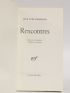 SCHLUMBERGER : Rencontres. Feuillets d'agenda. - Pierres de Rome - First edition - Edition-Originale.com