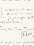 SEGALEN : Lettre autographe signée adressée à Emile Mignard : 