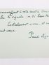 SIGNAC : Bristol autographe signé remerciant son correspondant pour la critique bienveillante de son dernier tableau - Autographe, Edition Originale - Edition-Originale.com