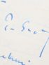 SIGNAC : Lettre autographe signée, avec un croquis : 