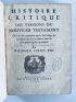 SIMON : Histoire critique du texte du Nouveau Testament. Histoire critique des versions du Nouveau testament - First edition - Edition-Originale.com