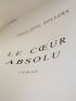 SOLLERS : Le coeur absolu - Edition Originale - Edition-Originale.com