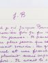 SOUPAULT : Note autographe de souvenirs d'une page concernant Jacques Baron : 