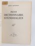 STENDHAL : Petit dictionnaire stendhalien - First edition - Edition-Originale.com