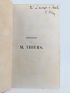 THIERS : Discours sur les libertés politiques prononcé par M. Thiers au corps législatif dans la séance du 28 Mars 1865 - Signiert, Erste Ausgabe - Edition-Originale.com