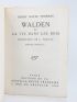 THOREAU : Walden ou la vie dans les bois - Prima edizione - Edition-Originale.com
