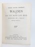 THOREAU : Walden ou la vie dans les bois - First edition - Edition-Originale.com