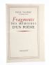 VALERY : Fragments des Mémoires d'un Poème - Autographe, Edition Originale - Edition-Originale.com