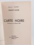 VALORBE : Carte noire - Autographe, Edition Originale - Edition-Originale.com