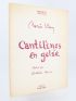 VIAN : Cantilènes en gelée - Edition Originale - Edition-Originale.com