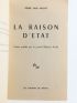 VIDAL-NAQUET : La Raison d'Etat - Signiert, Erste Ausgabe - Edition-Originale.com