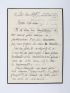 VIELE-GRIFFIN : Lettre autographe datée et signée adressée à Edouard Ducoté à propos du sauvetage de la revue Antée menacée de disparition : 