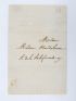 VIGEE LE BRUN : Lettre autographe signée à la peintre Hortense Haudebourt-Lescot - Libro autografato, Prima edizione - Edition-Originale.com