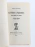 VIGNY : Lettres inédites d'Alfred de Vigny à Victor Hugo (1820-1831) - Edition Originale - Edition-Originale.com