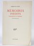 VIGNY : Mémoires inédits. Fragments et projets - First edition - Edition-Originale.com