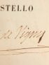 VIGNY : Stello - Autographe, Edition Originale - Edition-Originale.com