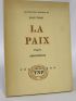 VILAR : La paix - First edition - Edition-Originale.com