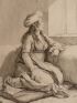 Voyage dans la Basse et Haute Egypte : 1. Femme d'Egypte dans le Harem. 2. Roche de granit. (Planche 74).<br /> - Edition Originale - Edition-Originale.com