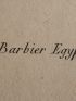 Voyage dans la Basse et Haute Egypte : 1. Un Cheykh. 2. Barbier Egyptien. (Planche 92).<br /> - Erste Ausgabe - Edition-Originale.com