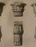Voyage dans la Basse et Haute Egypte : Divers Chapiteaux de colonnes égyptiennes. (Planche 60).<br /> - Erste Ausgabe - Edition-Originale.com