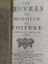VOITURE : Les Oeuvres de Monsieur de Voiture - Edition-Originale.com