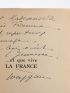 WEYGAND : ... et que vive la France - Autographe, Edition Originale - Edition-Originale.com