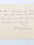 WEYGAND : Carte de visite autographe datée concernant son entrée à l'Académie Française le 11 juin 1931  - Signed book, First edition - Edition-Originale.com
