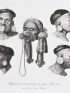 WIED-NEUWIED : Physionomies caractéristiques de quatre Botocudes avec la tête d'une Momie - Voyage au Brésil, Dans les années 1815, 1816 et 1817, par S. A. S. Maximilien, Prince de Wied-Neuwied.  - Erste Ausgabe - Edition-Originale.com