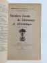 WILDE : Deniers essais de littérature et d'esthétique - Août 1887-1890 - First edition - Edition-Originale.com