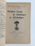 WILDE : Deniers essais de littérature et d'esthétique - Août 1887-1890 - Erste Ausgabe - Edition-Originale.com