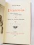 WILDE : Intentions - Prima edizione - Edition-Originale.com