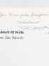 ZAO : Couleurs et mots - Autographe, Edition Originale - Edition-Originale.com