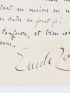 ZOLA : Lettre autographe signée adressée à Henry Fouquier à propos de La Terre : 