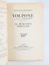 ZWEIG : Volpone. - Le déjeuner marocain - First edition - Edition-Originale.com