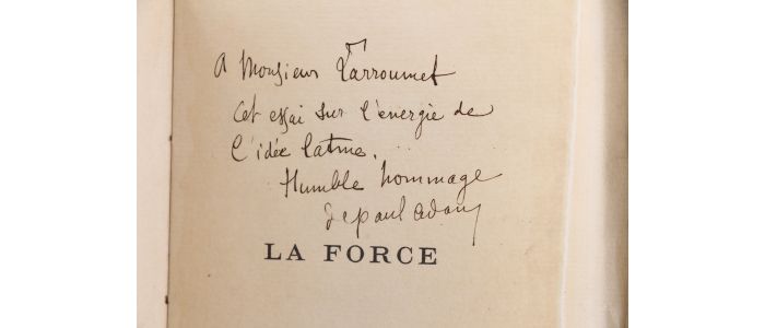ADAM : La force - Autographe, Edition Originale - Edition-Originale.com