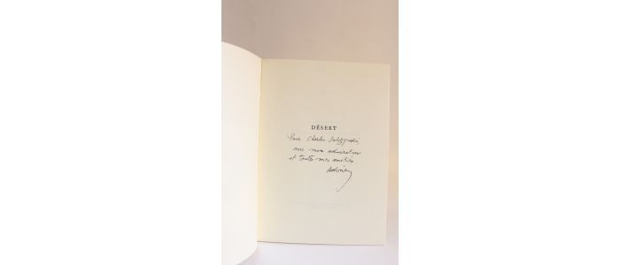 ADONIS : Désert - Libro autografato, Prima edizione - Edition-Originale.com