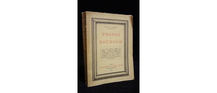 AJALBERT : Propos de Rhénanie - Signed book, First edition - Edition-Originale.com