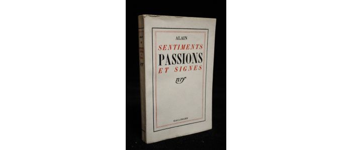 ALAIN : Sentiments passions et signes - Prima edizione - Edition-Originale.com