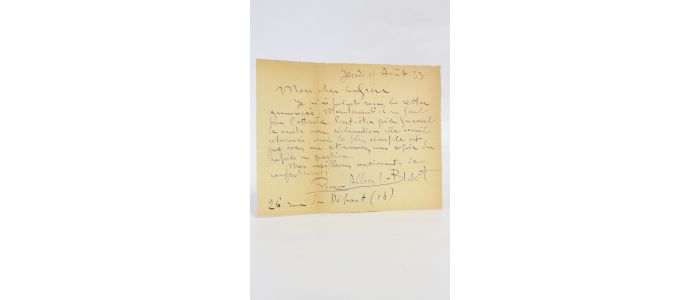 ALBERT-BIROT : Lettre autographe signée de Pierre Albert-Birot - Signiert, Erste Ausgabe - Edition-Originale.com