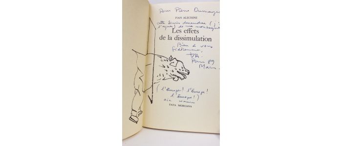 ALECHINE : Les effets de la dissimulation - Signed book, First edition - Edition-Originale.com