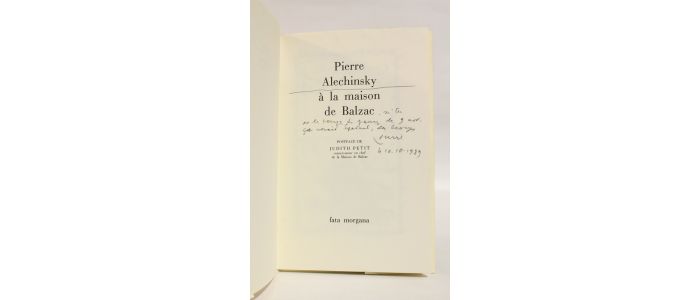 ALECHINSKY : Pierre Alechinky à la maison de Balzac - Libro autografato, Prima edizione - Edition-Originale.com