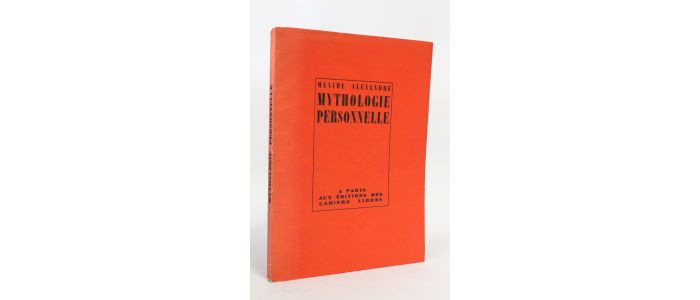 ALEXANDRE : Mythologie personnelle - Erste Ausgabe - Edition-Originale.com